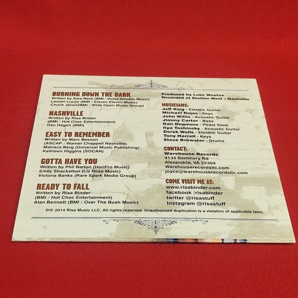 Risa Binder Nashville CD Signed 2014 - Picture 4 of 8